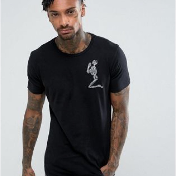 Religion Praying Skeleton Longline Tee 